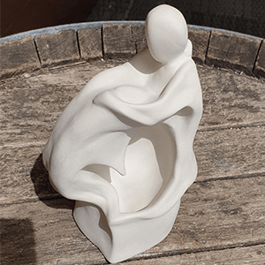 Sculpture argile blanche réalisée par Artcor